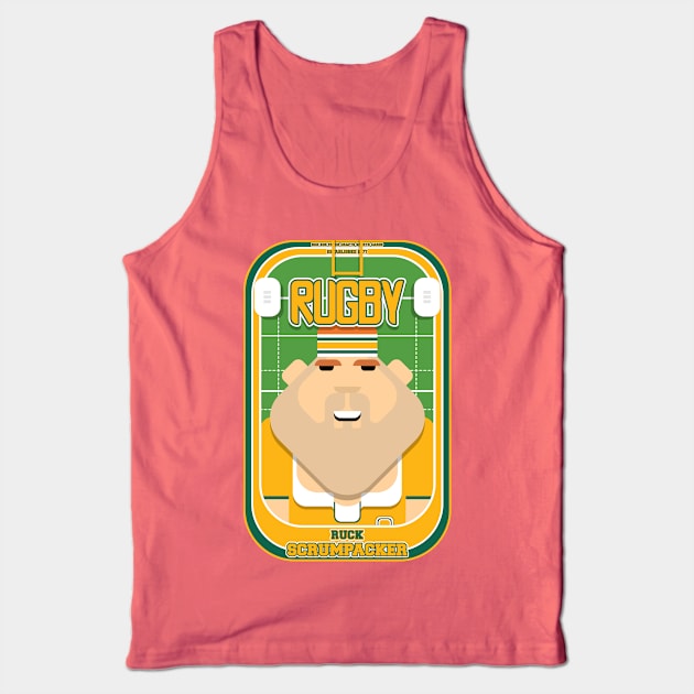 Rugby Gold and Green - Ruck Scrumpacker - Josh version Tank Top by Boxedspapercrafts